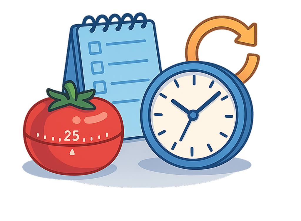 Illustration de la méthode Pomodoro